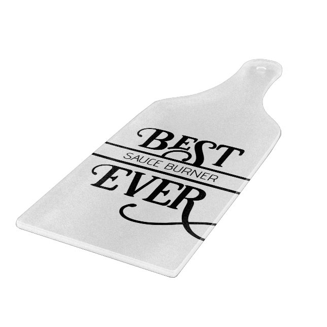 Funny Best Job Title Food Burner Ever Cutting Board (Corner)