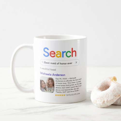 Funny Best Maid Of Honor Ever Search With Photo Coffee Mug