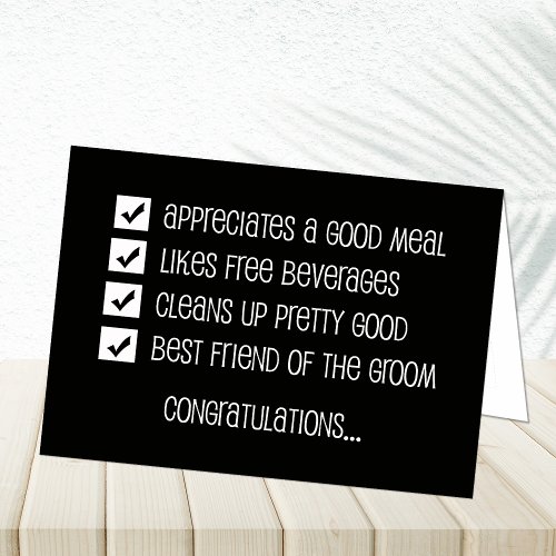 Funny Best Man Card __ Qualified Best Man