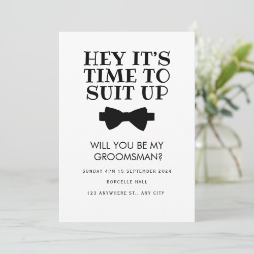 Funny Best Man Proposal card Groomsman proposal  Invitation