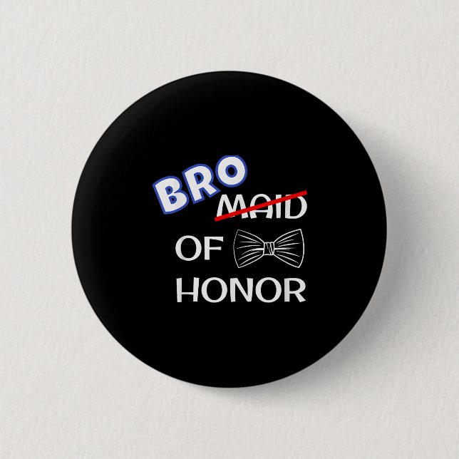 Funny Best Man Wedding Matching Bachelor Party Bro Button (Front)