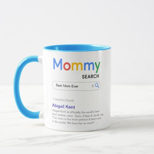 Funny Best Mother Ever Search Engine Results Mug
