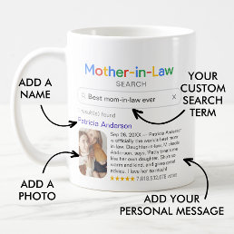 Funny Best Mother-In-Law Ever Search &amp; Photo Coffee Mug