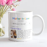 Funny Best Mother-In-Law Ever Search & Photo Coffee Mug<br><div class="desc">Funny personalized mother-in-law mugs styled like a search engine result make the perfect heartfelt gift with a clever twist. This custom “Best mom-in-law ever” design mimics a Google-style search layout, featuring a personalized name, custom photo, and a loving quote styled as a mock search result from a grateful daughter-in-law. With...</div>