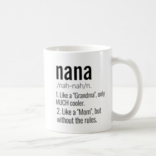 Funny Best Nana Grandad Definition for Grandfather Coffee Mug