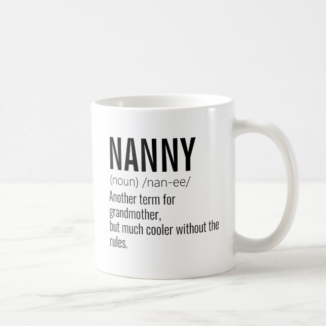 Funny Best Nana Grandad Definition for Grandfather Coffee Mug (Right)