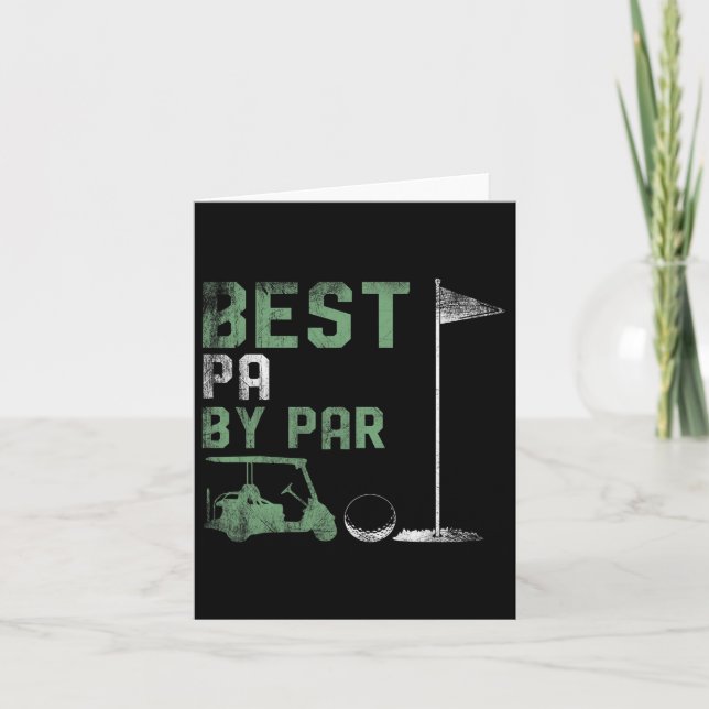 Funny Best Pa By Par Father's Day Golf  Card (Front)