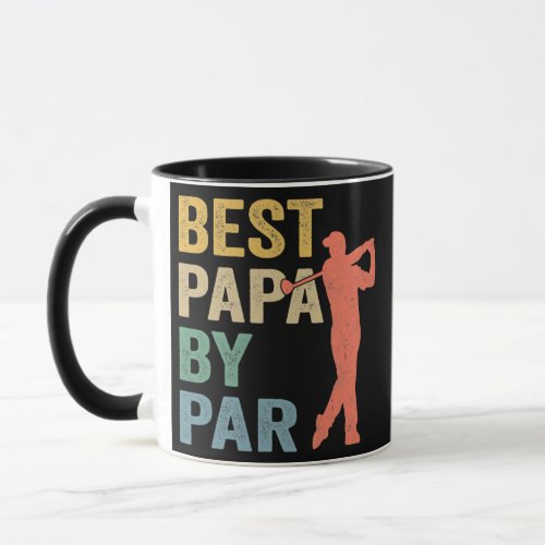 Funny Best Papa By Par Fathers Day Golf Grandpa  Mug
