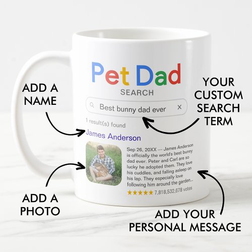 Funny Best Pet Dad Ever Search Result With Photo Coffee Mug