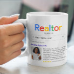 Funny Best Realtor Ever Search Result Coffee Mug<br><div class="desc">This witty and customizable Realtor mug is a perfect way to show your appreciation for a real estate professional, making it an ideal gift for a closing, a birthday, Christmas, or a special occasion. The unique design cleverly mimics a popular internet search engine, with the word 'Realtor' prominently displayed at...</div>