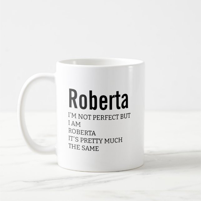 Funny Best Sarcastic Roberta ﻿Definition Gift Coffee Mug (Left)