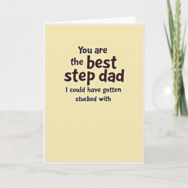Funny Best Step Dad Card (Front)