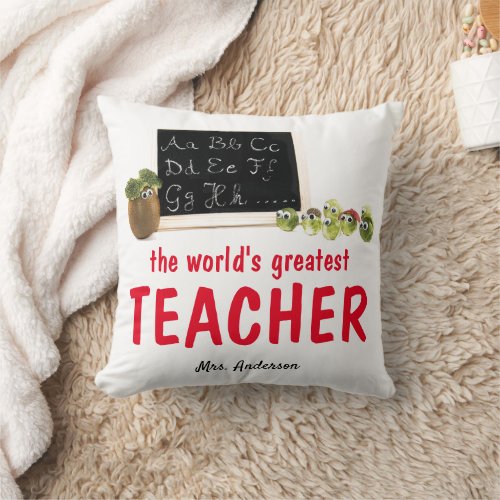 Funny best teacher ever pillow