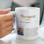 Funny Best Therapist Ever Search Result With Photo Coffee Mug<br><div class="desc">Funny personalized therapist mugs styled like a Google search result make the perfect appreciation gift for mental health professionals. This custom “Best therapist ever” design features a playful search bar layout with your therapist’s name, a heartfelt quote styled as a glowing five-star review, and an optional photo for a unique...</div>