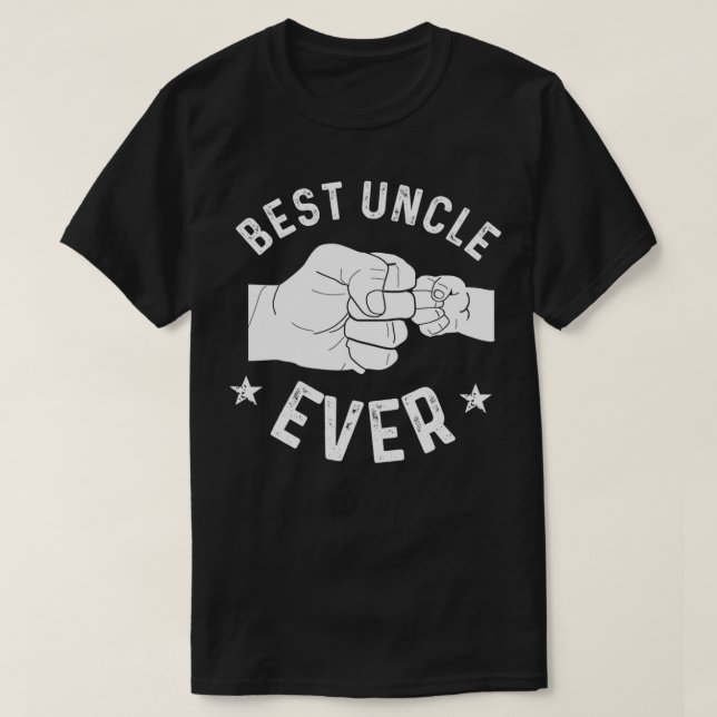 Funny Best Uncle Ever Fistbump Ugly Christmas Cost T-Shirt (Design Front)