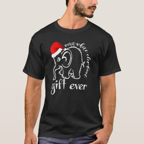 Funny Best Worst White Elephant Christmas Xmas T_Shirt
