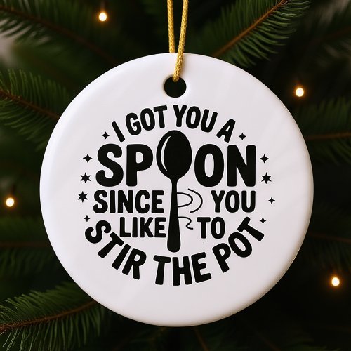 Funny Bestie Sarcastic Gift Ceramic Ornament