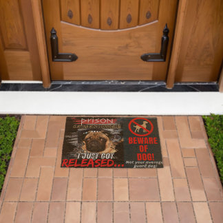 Funny Beware of Dog Coir Door Mat – Guard Dog