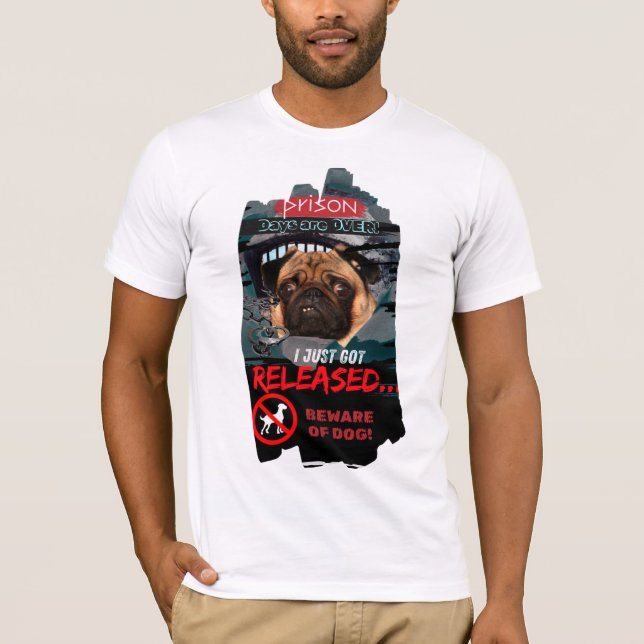 Funny Beware of Dog T-Shirt – Men’s Guard Dog Tee (Front)
