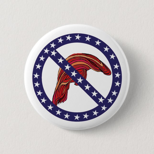 Funny "Beware The Hair" Anti-Trump 2.25" Button (Front)