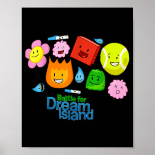 Funny Bfdi-battle For Dream-island Kids Graphic Bo Poster