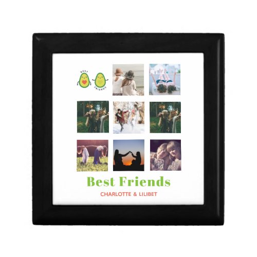 Funny BFF PHOTO COLLAGE Gift Personalized AVOCADO Gift Box