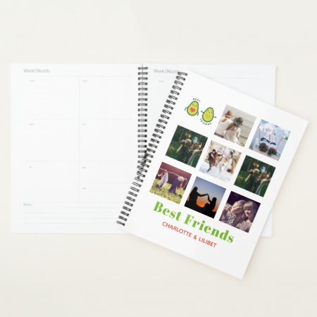 Funny BFF PHOTO COLLAGE Gift Personalized AVOCADO Planner