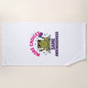Funny Bi Frog Pride Shirt Design_1 Beach Towel