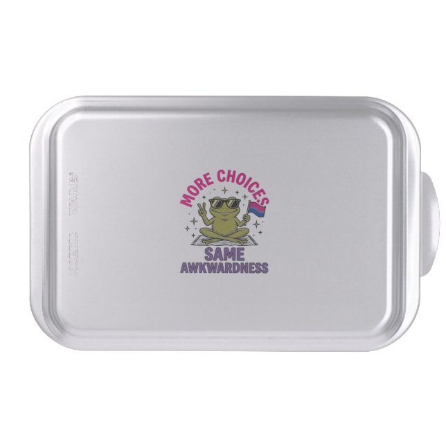 Funny Bi Frog Pride Shirt Design_1 Cake Pan (Front)