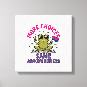 Funny Bi Frog Pride Shirt Design_1 Canvas Print