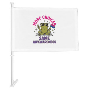 Funny Bi Frog Pride Shirt Design_1 Car Flag