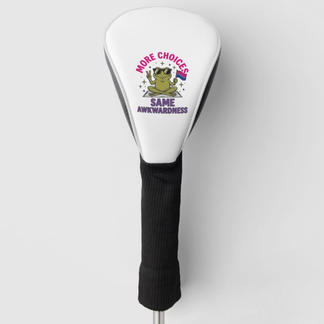 Funny Bi Frog Pride Shirt Design_1 Golf Head Cover (Front)