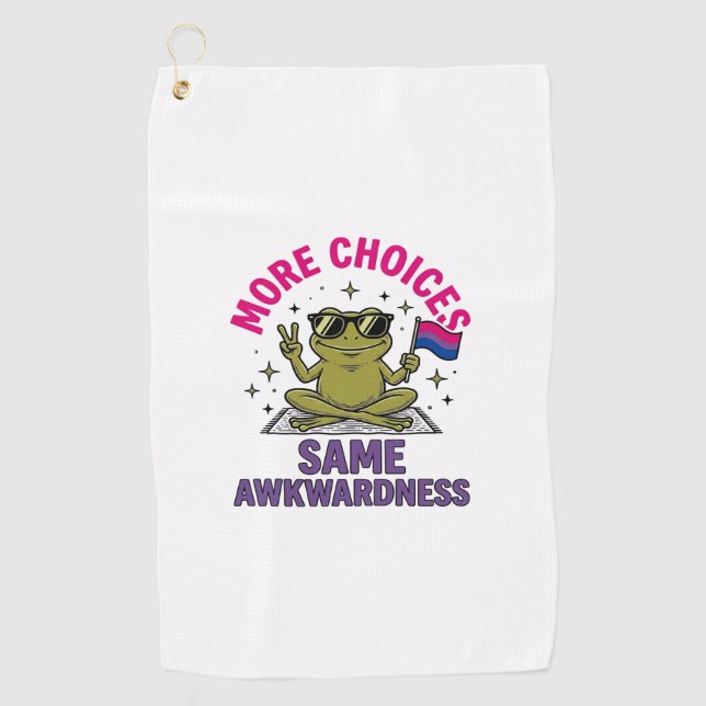 Funny Bi Frog Pride Shirt Design_1 Golf Towel (Front)