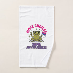Funny Bi Frog Pride Shirt Design_1 Hand Towel