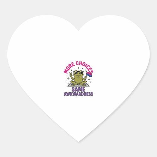 Funny Bi Frog Pride Shirt Design_1 Heart Sticker