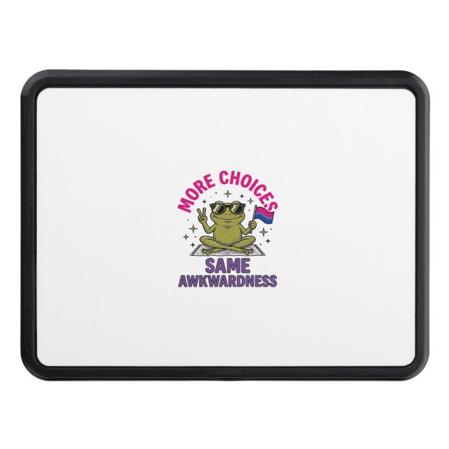 Funny Bi Frog Pride Shirt Design_1 Hitch Cover (Front)