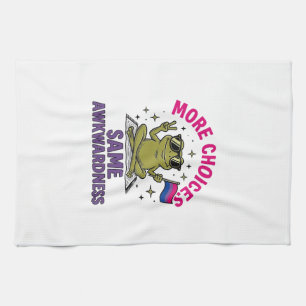 Funny Bi Frog Pride Shirt Design_1 Kitchen Towel