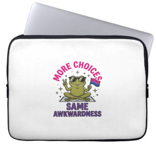 Funny Bi Frog Pride Shirt Design_1 Laptop Sleeve