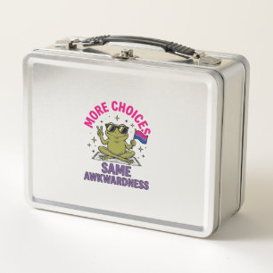 Funny Bi Frog Pride Shirt Design_1 Metal Lunch Box