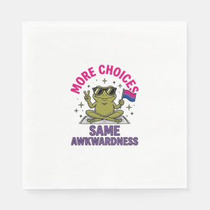Funny Bi Frog Pride Shirt Design_1 Napkins