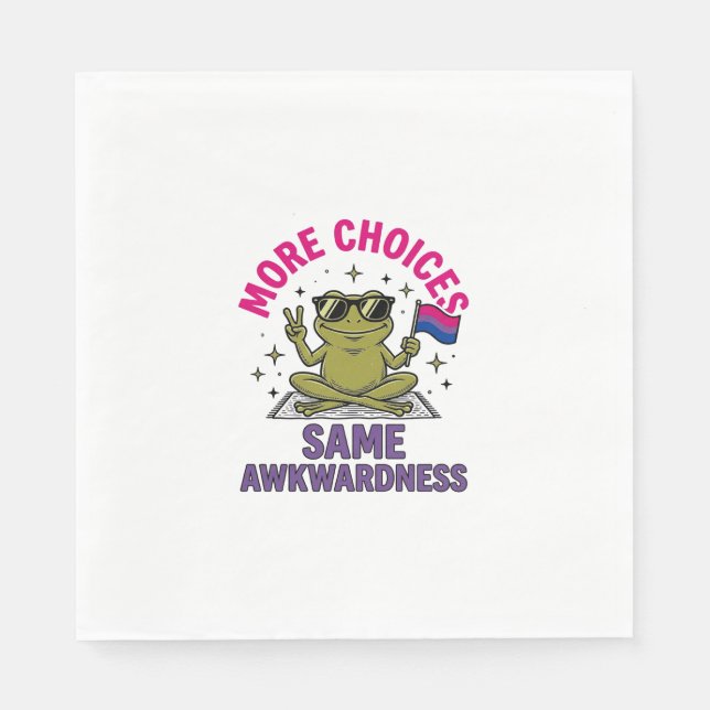 Funny Bi Frog Pride Shirt Design_1 Napkins (Front)