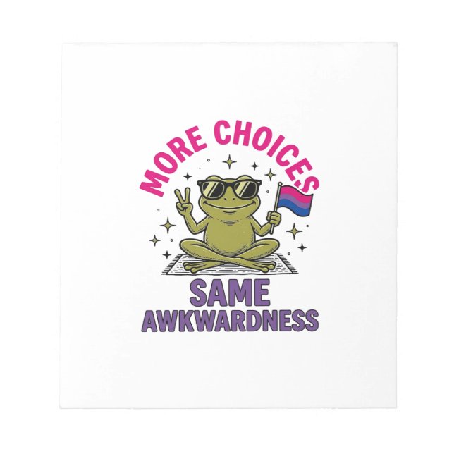 Funny Bi Frog Pride Shirt Design_1 Notepad (Front)