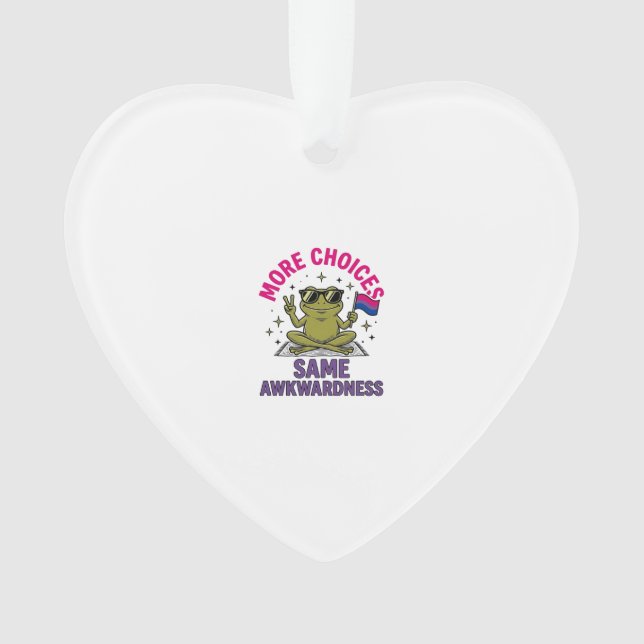 Funny Bi Frog Pride Shirt Design_1 Ornament (Front)
