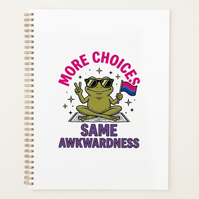 Funny Bi Frog Pride Shirt Design_1 Planner (Front)