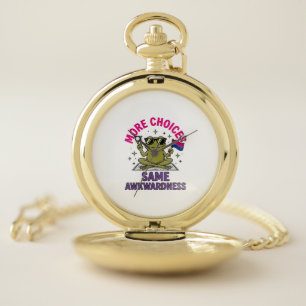 Funny Bi Frog Pride Shirt Design_1 Pocket Watch