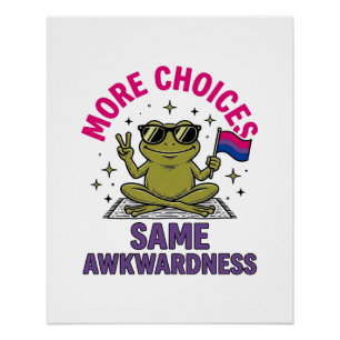 Funny Bi Frog Pride Shirt Design_1 Poster