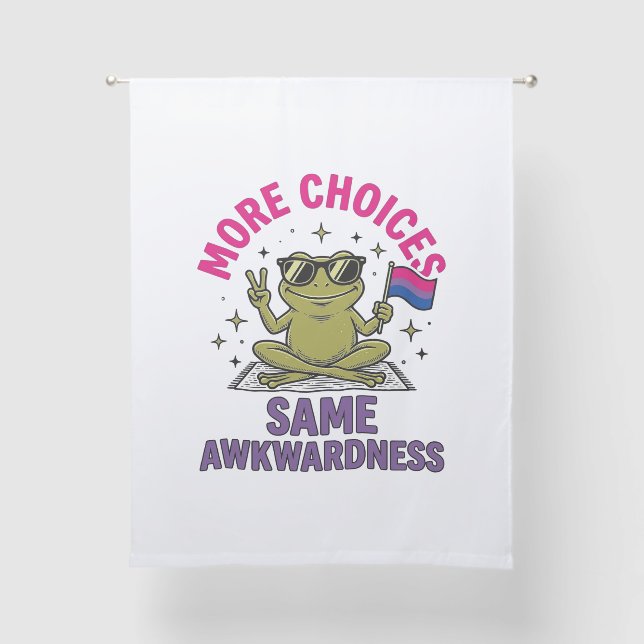 Funny Bi Frog Pride Shirt Design_1 Sheer Curtains (Front)