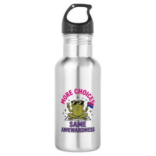 Funny Bi Frog Pride Shirt Design_1 Stainless Steel Water Bottle