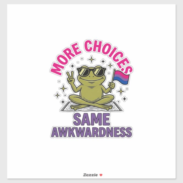 Funny Bi Frog Pride Shirt Design_1 Sticker (Sheet)