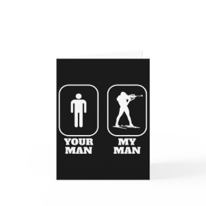 Funny Biathlon Biathlete Biathlonist Boyfriend Gir Card